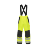 Kõrgnähtav talvepüksid High visibility neon yellow 3M reflective striped winter dungarees