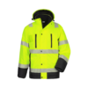 Talvejope High visibility neon yellow 3M winter jacket with reflective stripes