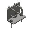 Support clamp for feed barrier (2" tube)