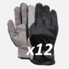 Work gloves made of synthetic leather (12 pairs)