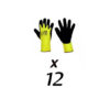 Latex coated gloves, 12 pairs