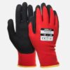 Nylon/spandex gloves with nitrile rubber