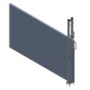 Plastic calf box partition (1000 x 1700 mm) set for plastic back wall