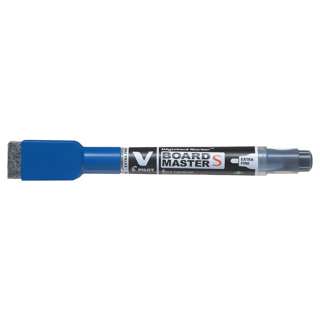 Whiteboard marker 1,3-3,5 mm round tip, with eraser- magnet, blue