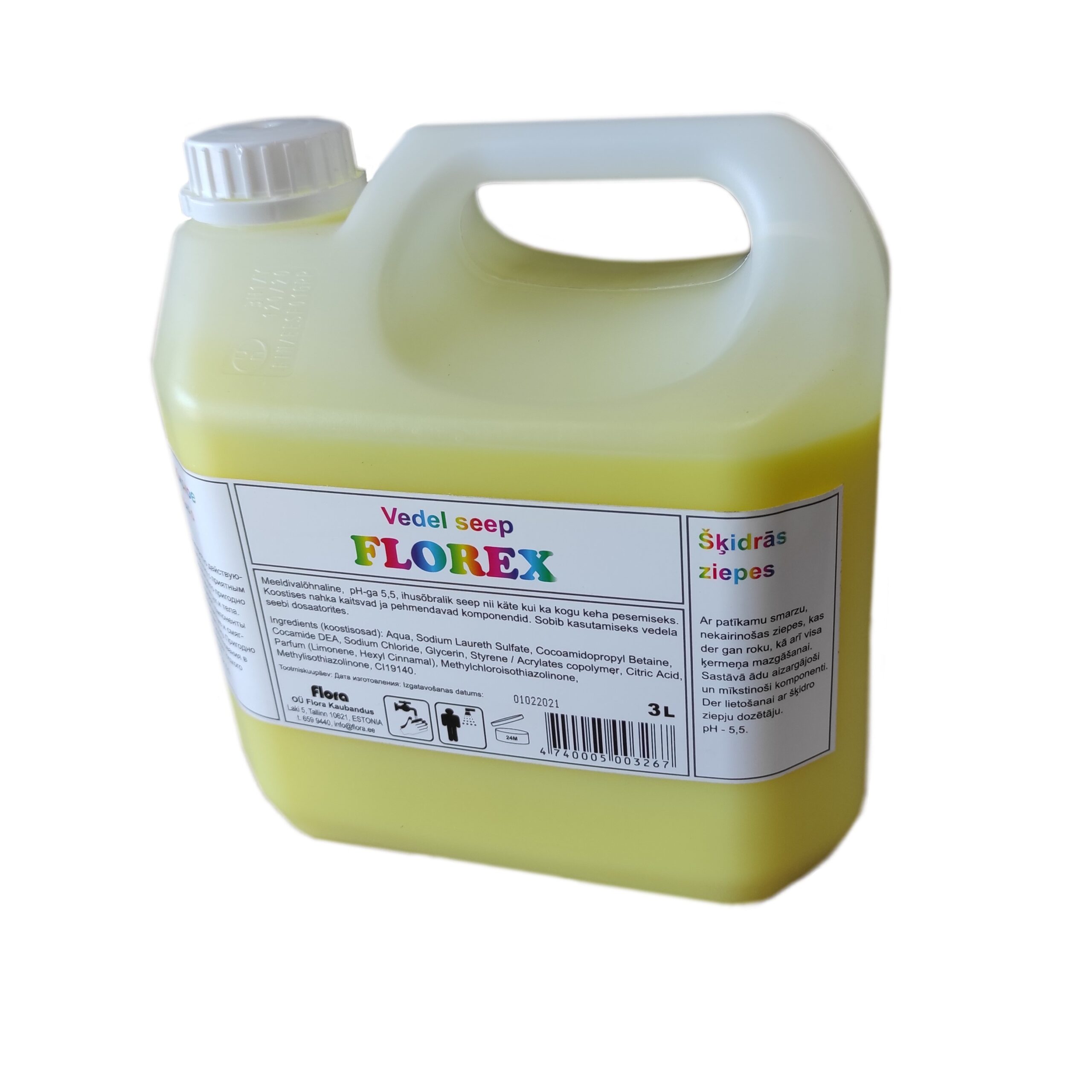 Liquid soap FLOREX yellow, 3 l