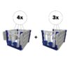 Calf box 238 x 140 x 114 cm in a row