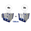 Calf box 188 x 140 x 114 cm in a row