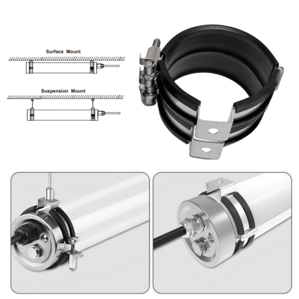 Led-Triproof 8 LED gaismeklis – cauruļveida lampa 40 W / 150 lm, IP69K